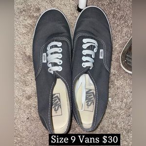 grey size 9 Vans, barely worn